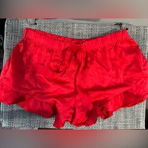 Victoria's Secret Bold Red Satin Shorts